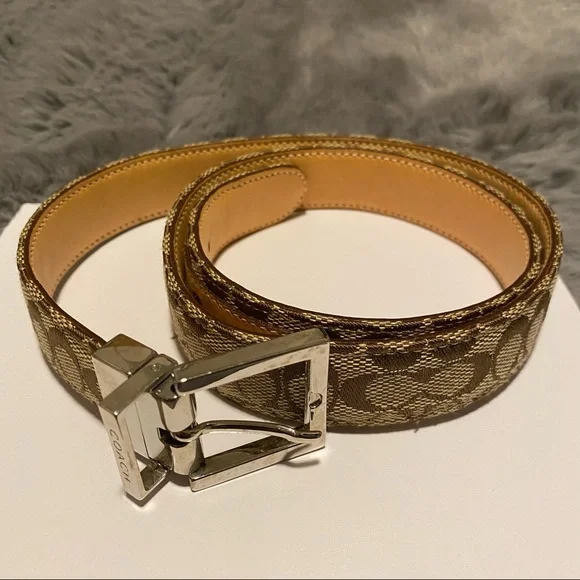 Coach | Accessories | Coach Tan Signature Belt | Poshmark display picture 1